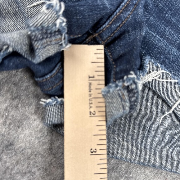 Abercrombie & Fitch Shorts Womens 4 Blue Denim Low Rise Distressed Cutoff - Picture 8 of 11